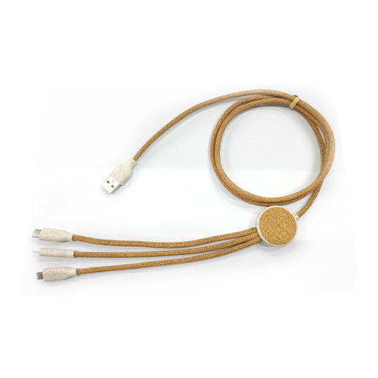 3 in 1 charging cable cork