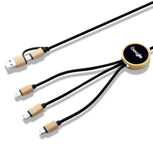 3 in 1 charging cable light up logo