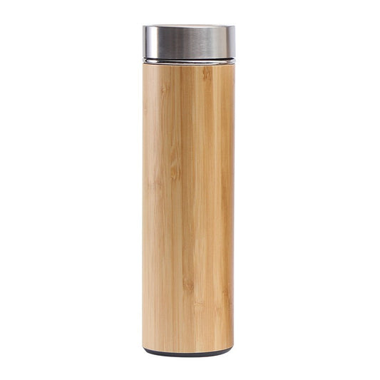 Bamboo travel insulated bottle