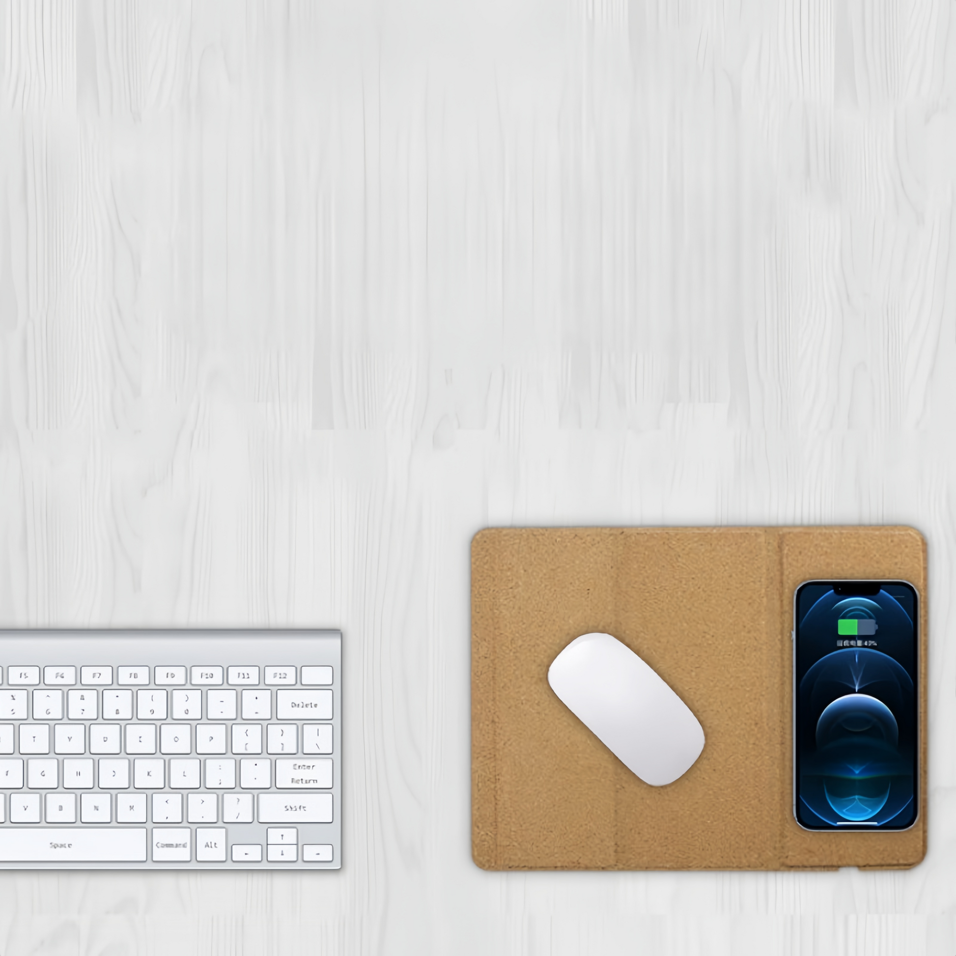 Cork Wireless Charger mouse pad