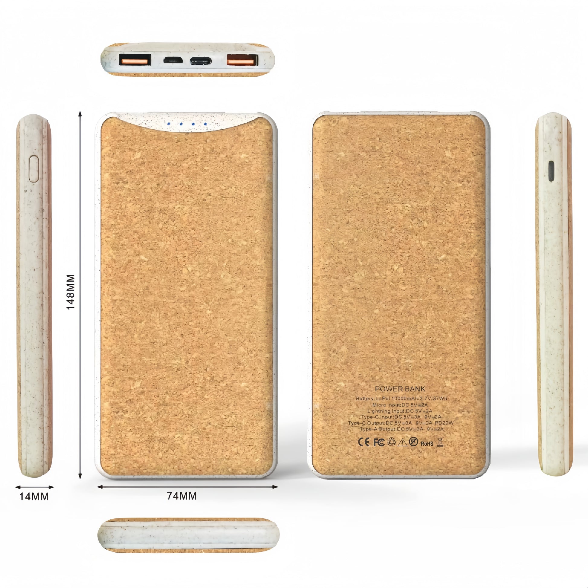 Eco-friendly Cork Power Bank 