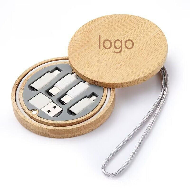 bamboo charging cable set