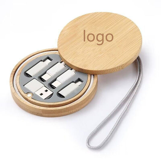 bamboo charging cable set