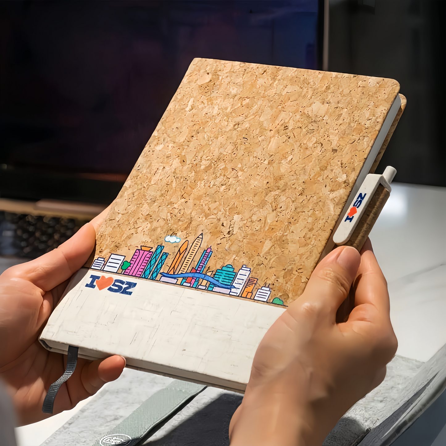 recycle notebook with pen