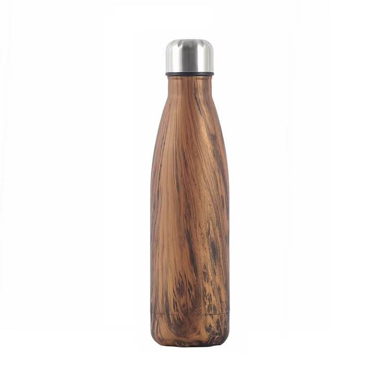 wooden insulated water bottle